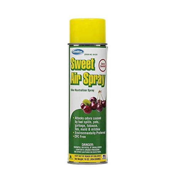 ComStar Sweet Air Spray,16 Ounces Aerosol  Odor Neutralizer Spray With Strong But Pleasant Cherry Scent, Works Fast to Eliminate Unwanted Fuel, Garbage, HVAC Odors, Made In USA (60-520)