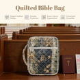 thumbnail image 6 of ZUXONGSY Bear Print Bible Case for Women Quilted Bible Carrier Large Christian Tote Bag with Multiple Pockets Scripture Bag for Religious, 6 of 7