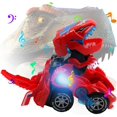 thumbnail image 3 of Toys for 3-6 Year Old Boys Transforming Car Toys with LED Light and Music Dinosaur Toy Birthday Gifts for 4 5 6 7 Year Old Boy, Red, 3 of 7