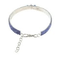 thumbnail image 3 of 1 paquete de collar de tres filas de diamantes de imitación para mascotas, gatos, cachorros y perros pequeños, accesorios de aseo para perros y gatos, disfraz para fiesta de fin de Blue L, 3 of 9