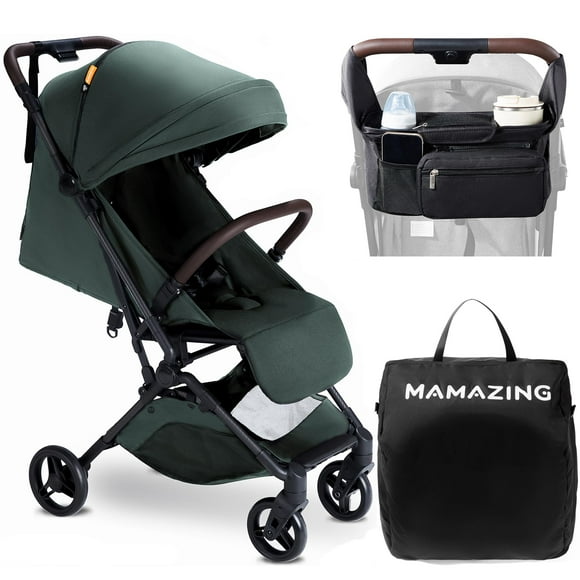 Silla de paseo MAMAZING Ultra Air Green con organizador y cojín de 5 kg
