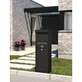 thumbnail image 2 of Qualarc ALX -800-BK Allux Galvanized Steel Locking Mail Parcel Box, Black, 2 of 4