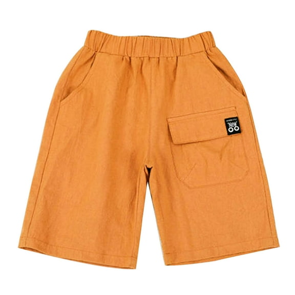 Huesdet Toddler Boy Shorts Toddler Boy Clothes Shorts with Drawstring Boys Shorts Cotton Elastic Waist Shorts for Boys(Red,7-8 Years)