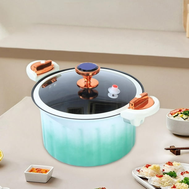 Olla a presión de acero inoxidable de fácil limpieza, 10L, con asa, olla a presión Verde