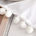 thumbnail image 6 of Exclusivo Mezcla White Polyester Gathered Pom Pom Bed Skirt, Twin, 6 of 8