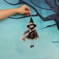 thumbnail image 3 of Hangable Witch Doll Ornament Halloween Small Witch Figurine With Skirt Hanging Decoration For Room Door Window Home Party, 3 of 7