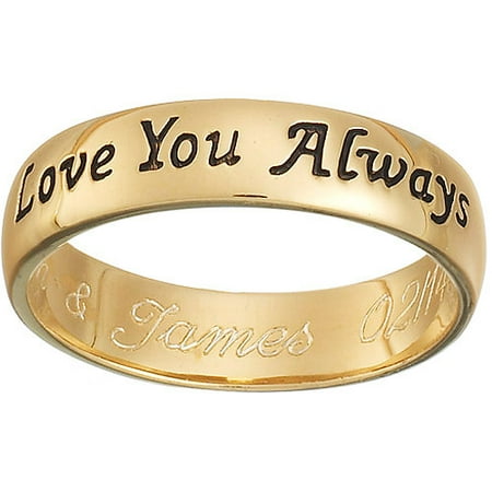 Personalized Gold Over Sterling ''Love You Always'' sentiment band