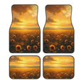 thumbnail image 1 of Kdxio Tapis de Sol de Voiture Imprimé Tournesol Coucher de Soleil Pluie Universel SUV avant Arrière Ensemble Complet 4 Pcs avec Dos en Caoutchouc Antidérapant Accessoires de Voiture pour la Plupart des Voitures, 1 of 7