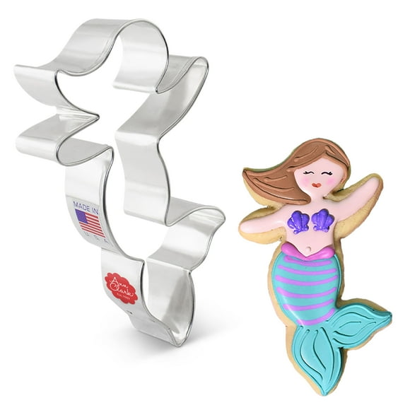 Mermaid Cookie Cutter, 4.5" Made in USA by Ann Clark