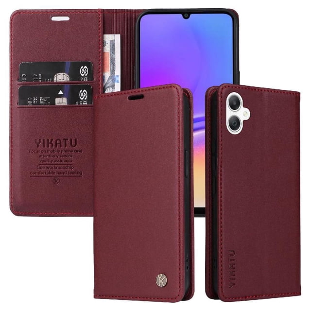 Funda para Samsung Galaxy A06 Estuche de Cuero PU Tipo Cartera con Ranuras para Tarjetas y Cierre Magnético