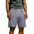 thumbnail image 3 of Afuyipoi ​Men's Athletic Training Shorts with Zipper Pockets, Quick Dry Performance Gym Shorts, Elastic Waist Summer Workout Shorts for Fitness and Jogging Gray Size 2XL, 3 of 8