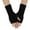 Black, variant on Xfvqtps Fingerless Gloves for Womens Thumb Hole Ribbed Mid-Length Arm Warmer Knitting Crochet Solid Color Fashion Thermal Warm Winter Mittens White