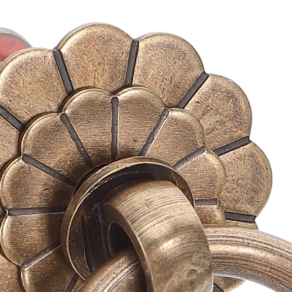 WRISTBIQUE 6-Pack Vintage Style Brass Flower Drawer Knobs in Coffee Finish for Kitchen Cabinets and Closet Furniture