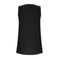 thumbnail image 4 of Women's Casual Square Neck Tank Top Pure Color Ruffle Detail Blouse for Spring Summer Daily Wear with Jeans Workout Set Fitted T Shirt Atmosphere Top Cleavage Cover plus Size Camisole Petite 3, 4 of 6