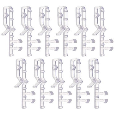 Clear Plastic Valance Clips for Curtains and Blinds Simple Design and Reusable 12 Pieces