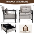 thumbnail image 4 of Accent Chair with Hidden Storage, LEGAHOME Antique Gray Modern Arm Chair for Living Room, Comfy Corduroy Reading Armchair for Bedroom, with Solid Wood Leg for 250lbs Weight Capacity, 4 of 10