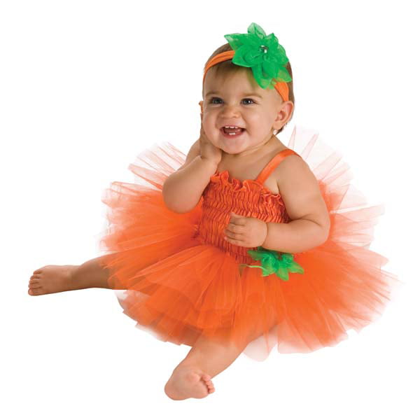 Baby Girls My First Halloween Bling Pumpkin Fancy Dress Costume Outfit Set