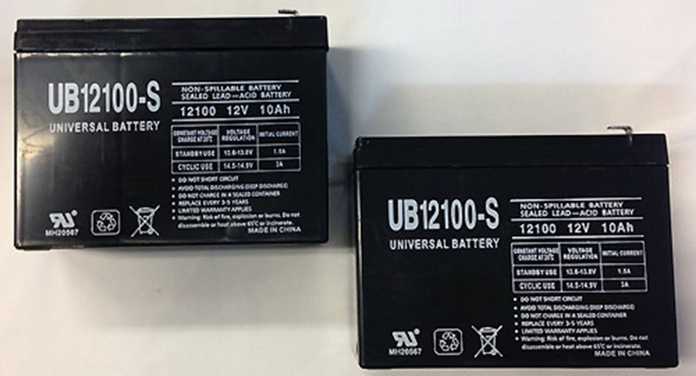 12V 10AH Currie eZip 300 Electric Scooter Battery - 2 Pack - image 1 of 2