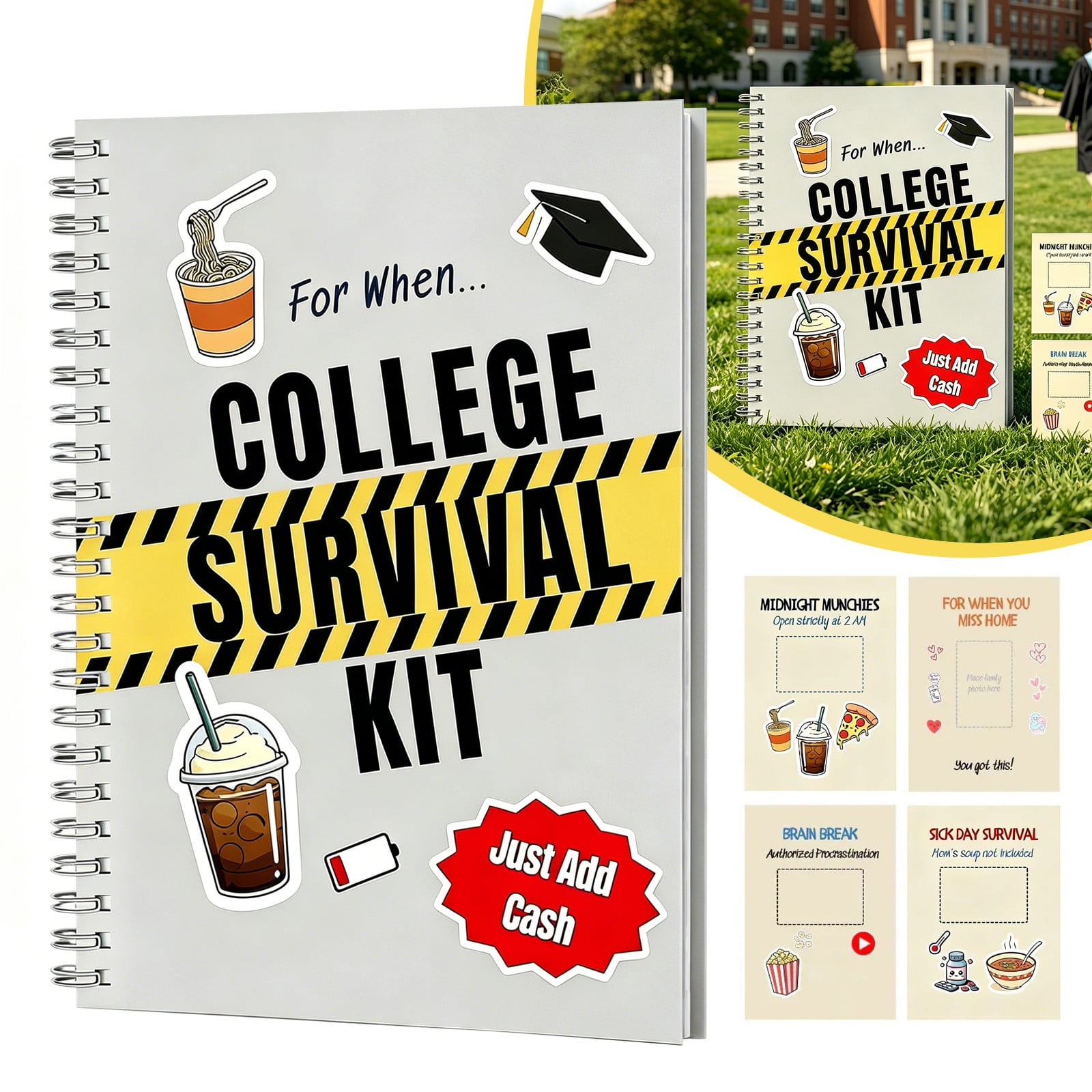 University Graduation Gift Pack Gift Card Booklet, Graduation Gifts for Her Him, 1-Pack