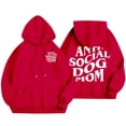 thumbnail image 6 of Anti Social Dog Mom Hoodies for Women 2025 Funny Graphic Hoodie with Pockets Hooded Sweatshirt Pullover Tops, 6 of 7