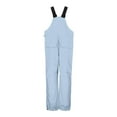 thumbnail image 5 of YMNXA Big Kids Boys Girls Adjustable Strap Thermal Bib Pants With Knee Solid Color Thickened Warm Overalls For Outdoor Outdoor Activities And Skiing Light Blue 5-6 Years, 5 of 9