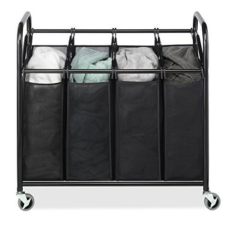 Whitmor 4-Bag Laundry Sorter Storage Basket Bin Organizer Washing Bag