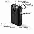 thumbnail image 5 of Mini Power Bank Genérico PB10000 Portátil Negro 10000mAh con Cables y Linterna, 5 of 5