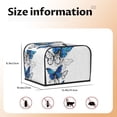 thumbnail image 5 of Zufioo Blue Flying Butterflies Universal Four Slice Toaster Cover,Quilted Toaster Appliance Dust-proof Cover For Kitchen Small Appliance(Cover only), 5 of 7