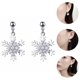 thumbnail image 4 of ColoMX 1 par de pendientes elegantes con forma de copo de nieve para mujer y niña, decoración de orejas, 4 of 8