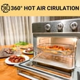 thumbnail image 4 of CIARRA CATOSMC01 & CATOSEC01 Horno de convección para encimera, combo de horno tostador, horno de encimera de gran capacidad con freidora de aire para pollo, pizza y galletas, 24 L/25 QT, 1700 W, 4 of 5