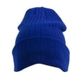 thumbnail image 2 of Top Headwear Cable Knit Long Winter Beanie - Royal, 2 of 2