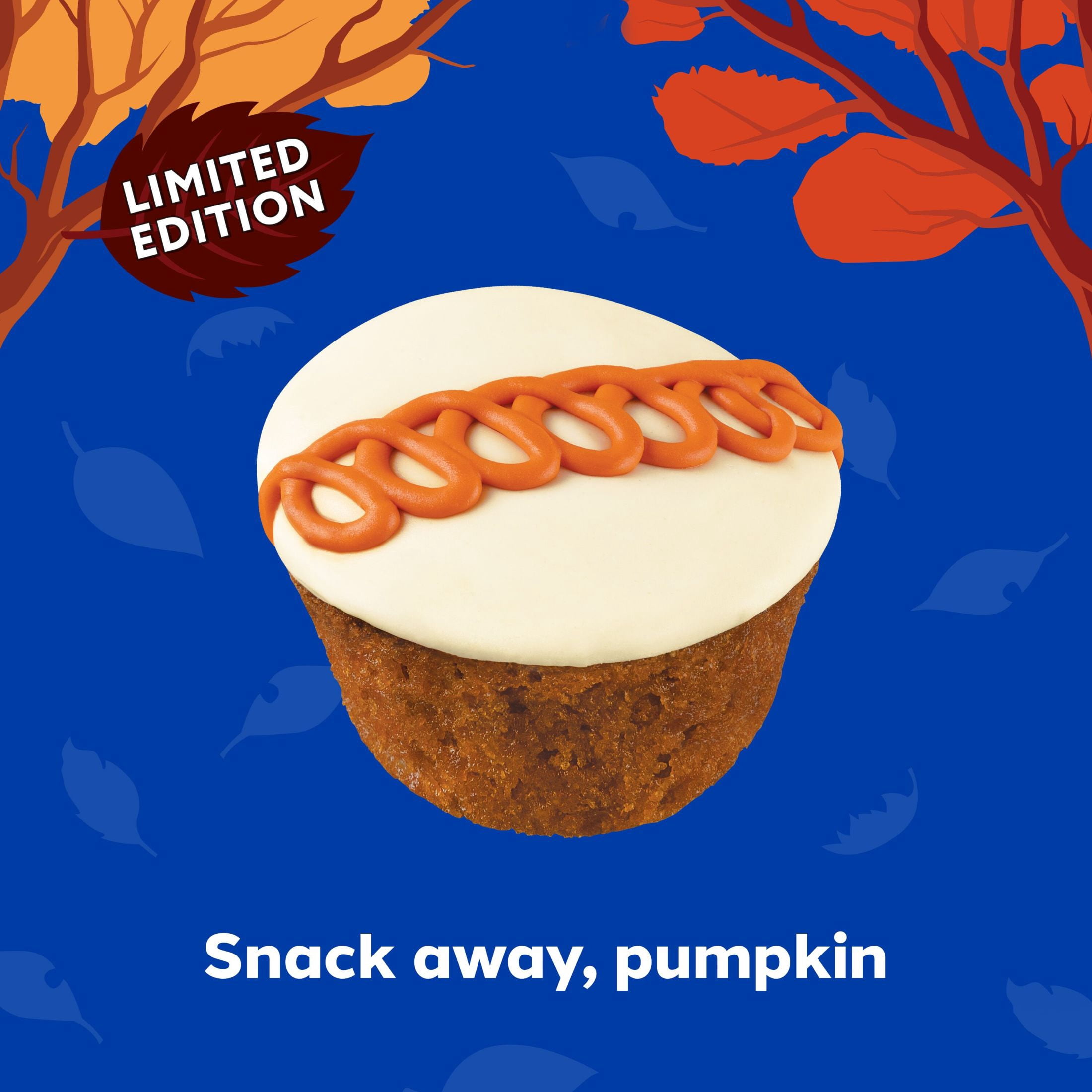 Hostess Cupcakes, Iced Pumpkin Artificially Flavored Snack Cakes, 12.7 oz Box (8 Snacks)
