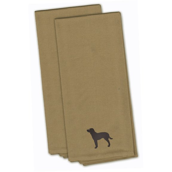 American Water Spaniel Tan Embroidered Towel Set of 2
