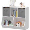 thumbnail image 3 of Toy Storage Organizer with Bookcase, Kid’s Multi Shelf Cubby for Books,Toys, Storage Organizer for Boys,Girls Play Room/Bedroom-Gray, 3 of 7
