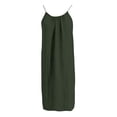thumbnail image 5 of Women's Lightweight Summer Sleeveless Backless Casual Dress Relaxed Fit Flowy Maxi,Army Green,S, 5 of 5