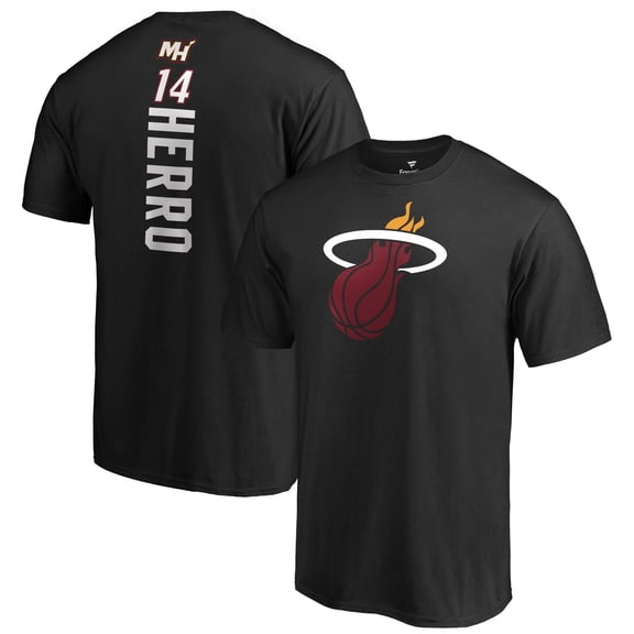 Men's Tyler Herro Black Miami Heat Playmaker Name & Number T-Shirt