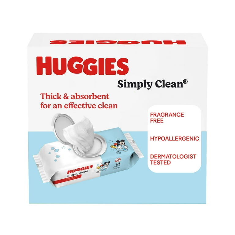 Huggies Simply Clean Plant-Based, Hypoallergenic, Unscented