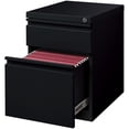 thumbnail image 3 of Pemberly Row 20"D Mobile Pedestal Filing Cabinet 2-Drawer Box/File - Black, 3 of 7
