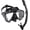 Black Set, variant on Adult Snorkel Set, Professional Snorkeling Gear Panoramic Anti-Fog Diving Goggles and Dry Snorkel Tempered Glass Scuba Mask for Diving, Snorkeling and Swimming