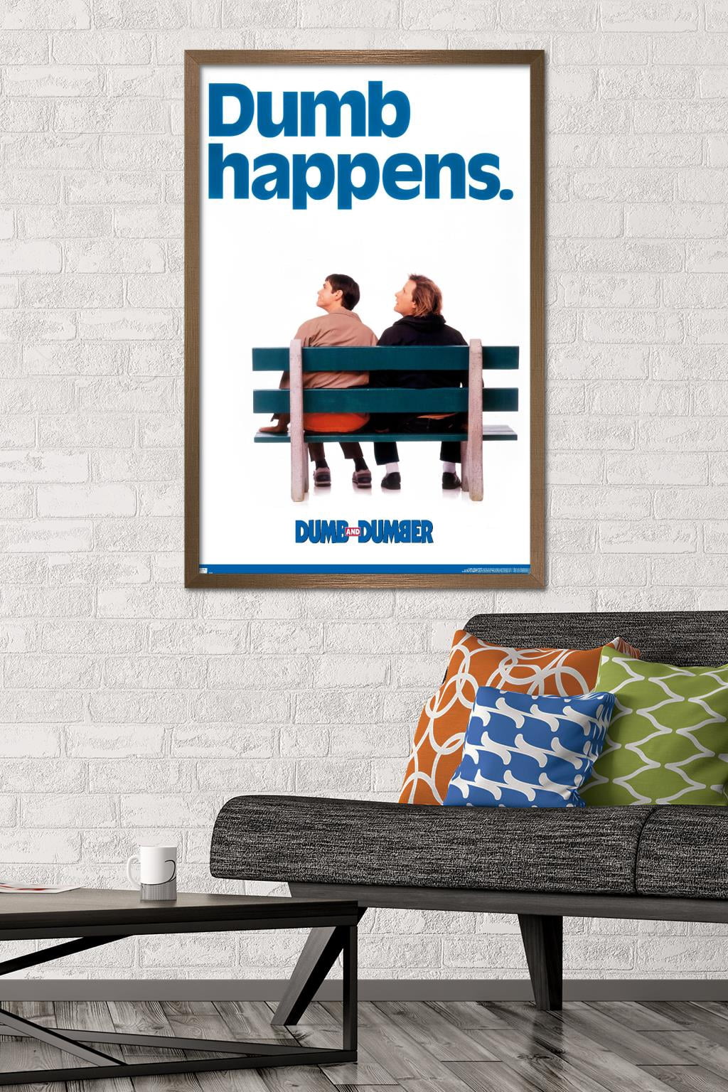 Dumb and Dumber - Dumb Happens Wall Poster, 22.375" x 34", Framed
