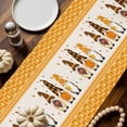 thumbnail image 6 of Fall Table Runner Thanksgiving Pumpkin Turkey Gnomes Table Runners Orange Sunflower Autumn Maple Leaves Cotton Linen Dresser Scarf Kitchen Dining Table Decor for Fall Holiday Party Decor 13x90 Inch, 6 of 9