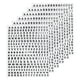 thumbnail image 1 of Calcomanías de Letras para Uñas Uxcell 6 Hojas, Autoadhesivas 3D de Letras para Decoraciones de Uñas, Negro, 1 of 7