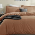 thumbnail image 3 of LammaLoe Duvet Cover Queen, Luxury Microfiber 3 Piece Bedding Sets with 2 pillow Shams, Rust, 3 of 11