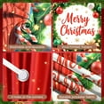 thumbnail image 4 of Green Wreath Merry Christmas Banner Red Baubles Christmas Display Candy Cane Gold Stars Xmas Backdrop for Christmas Party Holiday Decoration Family Party, 4 of 9
