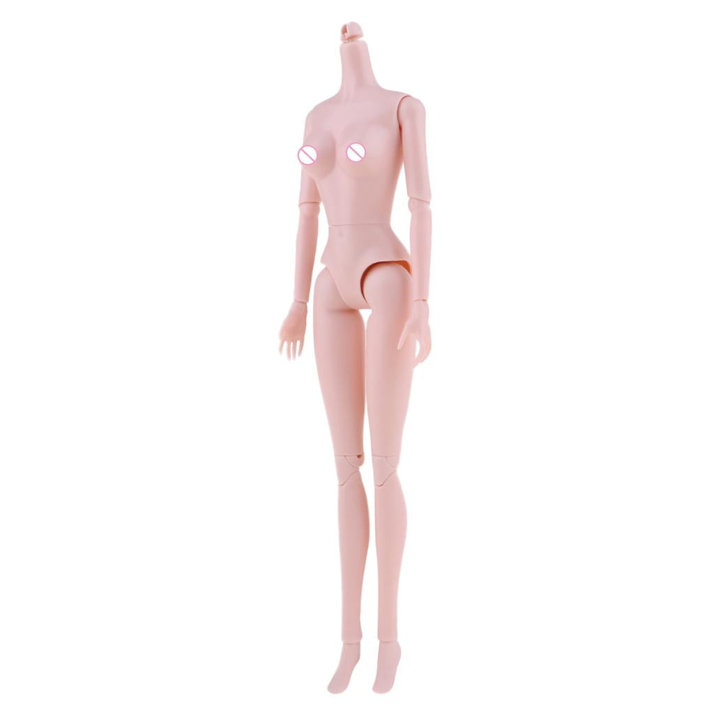 Flat Chest Hairy Nudist Beach - 1/6 BJD Doll Fexible Nude Body Model Girl Female with Medium Chest for  Dolls - Walmart.com