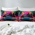 thumbnail image 4 of Erosebridal Racing Car Sheet Set Queen, Street Stripes Bedding Sets Queen Size, Flamingo Decor 4 Pieces, 4 of 7