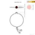 thumbnail image 4 of ANGARA Natural Bezel-Set Round Ruby Bolo Ring in 14K White Gold for Women (Size-3mm) | July Birthstone, Birthday, Anniversary, Jewelry Gift for Women | Natural Ruby Ring, 4 of 8