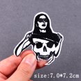 thumbnail image 3 of Parches termoadhesivos para ropa con diseño de calavera punk sexy, parches termoadhesivos para ropa, insignias de parches bordados de calaveras de hip hop, 3 of 5