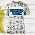 thumbnail image 4 of Camisetas con estampado 3d de pato Donald de Disney para hombre y mujer, ropa de calle informal de dibujos animados, camisetas de moda, Tops de verano 2024, 4 of 5