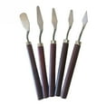 thumbnail image 2 of HEVIRGO 5Pcs Stainless Steel Mixed Palette Knife Oil Painting Scraper Spatula Tools, 2 of 4